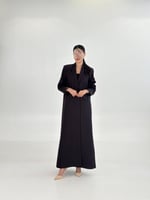 عباية | بليزر عفافة بقماش كريب باربي بنفسجي غامق