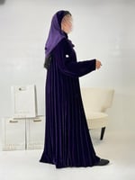 عباية تاليا مخمل كسرات كوري بنفسجي