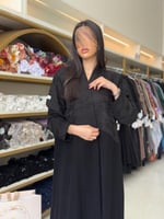 عباية كارما بقماش كريب الابداع اسود