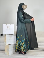 عباية حوريه ا زيتي رسم اصفر