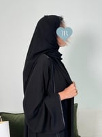 عباية عذاري ا بقماش كريب احساس - اسود