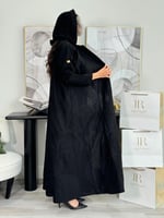 عباية نوف ا الاناقة تطريز كامل اسود