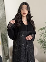 كولكشن العيد | عباية عايده بقماش كريب رموش بشك ودا...