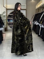 كولكشن العيد | عباية زينه بقماش شيفون مخمل بلمعه ذ...