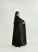 عباية امجاد بقماش انترنت كويتي بتحديد كريب فويل نا...