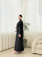 بليزر شيرين بقماش كريب باربي رمادي