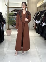 عباية إيليف بقماش كربب باربي تركي جملي ( طقم ثلاث...