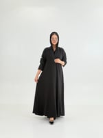 عباية تولين بقماش كريب راما تدخيلات روكاما