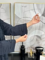 عباية رنان ا قماش لنن كحلي