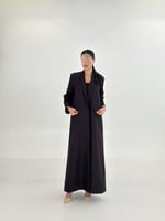 عباية | بليزر عفافة بقماش كريب باربي بنفسجي غامق