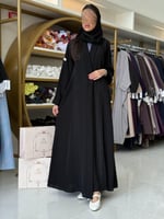 عباية فنار بقماش انترنت بتطريز ناعم