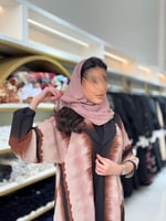 عباية ريهان بقماش كريب امريكي نود