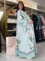 عباية الهبه لبنى بقماش حرير تويل تيفاني