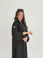 عباية امثال بقماش انترنت بتطريز اسود