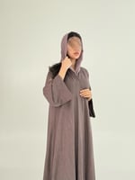 عباية شريهان بقماش كريب مغربي دبل كلوش لحمي