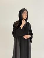 عباية مروى بقماش كريب ملكي تدخيلات جاكار ناعم