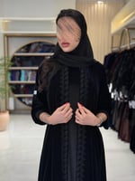 عباية اسيا بقماش مخمل كوري بشك