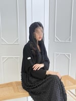 عباية دلع بقماش كريب ملكي تدخيلات جبير ملكي 1