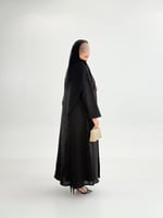 عباية مسار بقماش كريب الاناقة تدخيلات شاكيرا 1