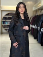 بليزر | عباية وسن بقماش كريب ايطالي تدخيلات جاكار...