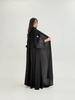 عباية امجاد بقماش انترنت كويتي بتحديد كريب فويل نا...