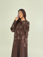 عباية جوده بقماش كريب باربي مطرز عودي