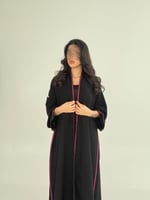 عباية امثال بقماش انترنت بتطريز فوشي