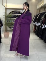 عباية إيليف بقماش كربب باربي تركي موف ( طقم ثلاث ق...