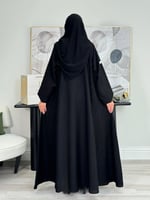 عباية بوينت | بقماش كريب الاناقة تدخيلات كاروهات