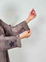 عباية بهجه ا بقماش كريب تركي نود