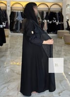 جديد الصيف | عباية الاناقة تدخيلات تطريز اسود