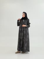 عباية جادي بقماش جاكار رسم اوراق شجر