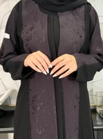 عباية عذب ا كريب الاناقه تدخيلات المخملي موف