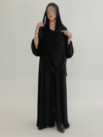 عباية سلطانه بقماش انترنت كويتي بتطريز ناعم اسود