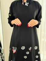 عباية سدره | بقماش كريب الاناقه تطريز الوان