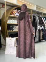 عباية تايقر بقماش كشميري بارد بني