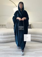 عباية جليانا بشت | مخمل كوري - اخضر