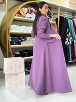 عباية عنقاء | بليزر طقم تركي ثلاث قطع موف فاتح