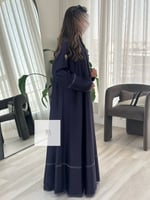 عباية تولين | بقماش كريب حرير بارد - موف