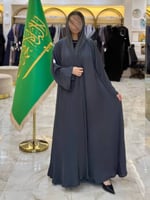 عباية بلاك بيري دبل كلوش - رصاصي