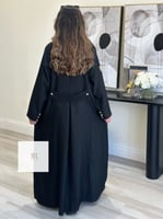 عباية اصايل l بقماش كريب (نسخة صيفية ) - اسود