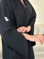 تشكيلة الصيف | عباية كريب باربي بارد - اسود