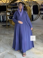 عباية بقماش كريب دنسون - لافندر