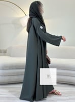 عباية بلاك بيري دبل كلوش - زيتي