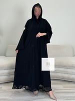 عباية سلطانة - تطريز اسود