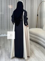 عباية روزان l بليزر الاناقة مزين بازراير - بيج