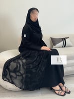 عباية نجوى l الاناقة تدخيلات الشيفون - بشال خطوط م...