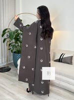 تشكيلة رمضان l عباية عهود بقماش حرير مغسول مطرز كر...