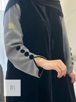 عباية نجود l مخمل تدخيلات شامواه - اسود