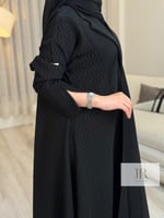 عباية مياسم l بقماش شاكيرا كلوش - اسود
